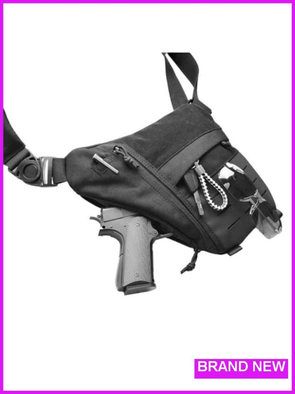Tactical Sling Bag Crossbody Anti-Theft CCW EDC Carry Nylon Polyester